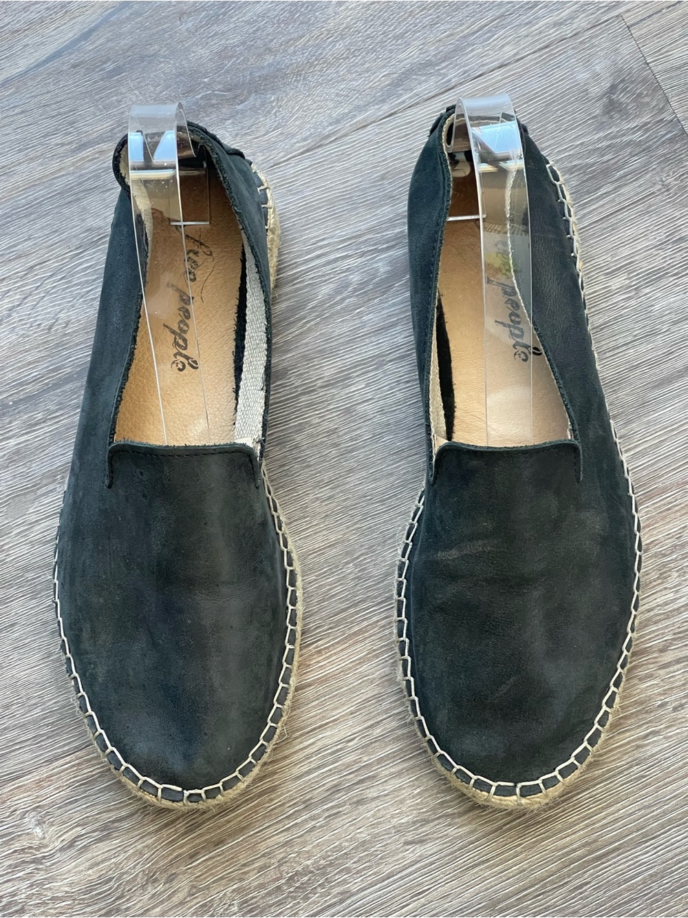 Free People | Black Laurel Canyon Flat Espadrille Loafer Sandals Size 37 - Picture 3 of 9